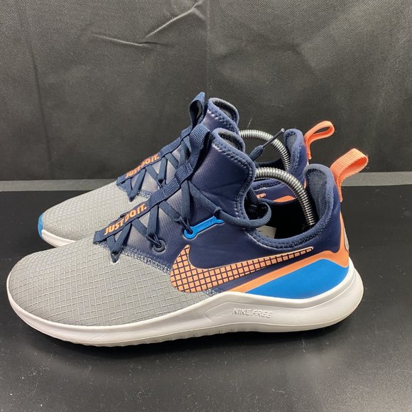 Nike Free TR8 Low Textile Trainers AJ7681-008 Blue/Orange/White Sz 10.5 - Picture 2 of 10